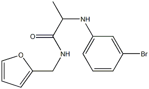 2-[(3-bromophenyl)amino]-N-(furan-2-ylmethyl)propanamide Struktur