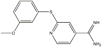 2-[(3-methoxyphenyl)sulfanyl]pyridine-4-carboximidamide Struktur