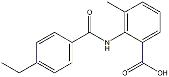 2-[(4-ethylbenzene)amido]-3-methylbenzoic acid Struktur