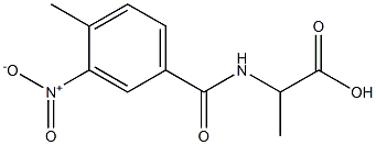 2-[(4-methyl-3-nitrophenyl)formamido]propanoic acid Struktur