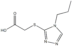 2-[(4-propyl-4H-1,2,4-triazol-3-yl)sulfanyl]acetic acid Struktur