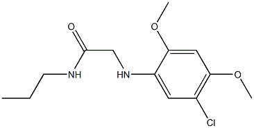 2-[(5-chloro-2,4-dimethoxyphenyl)amino]-N-propylacetamide Struktur