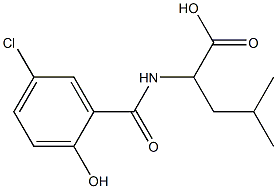 2-[(5-chloro-2-hydroxyphenyl)formamido]-4-methylpentanoic acid Struktur