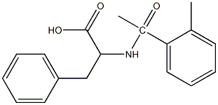 2-[1-(2-methylphenyl)acetamido]-3-phenylpropanoic acid Struktur