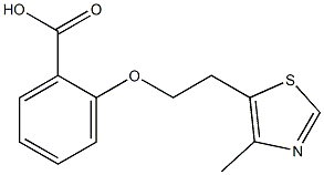 2-[2-(4-methyl-1,3-thiazol-5-yl)ethoxy]benzoic acid Struktur