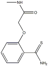 2-[2-(aminocarbonothioyl)phenoxy]-N-methylacetamide Struktur