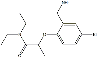 2-[2-(aminomethyl)-4-bromophenoxy]-N,N-diethylpropanamide Struktur