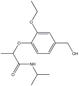 2-[2-ethoxy-4-(hydroxymethyl)phenoxy]-N-(propan-2-yl)propanamide Struktur