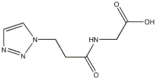 2-[3-(1H-1,2,3-triazol-1-yl)propanamido]acetic acid Struktur