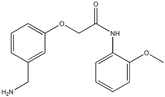 2-[3-(aminomethyl)phenoxy]-N-(2-methoxyphenyl)acetamide Struktur