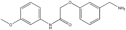 2-[3-(aminomethyl)phenoxy]-N-(3-methoxyphenyl)acetamide Struktur