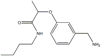 2-[3-(aminomethyl)phenoxy]-N-butylpropanamide Struktur