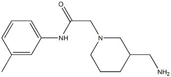 2-[3-(aminomethyl)piperidin-1-yl]-N-(3-methylphenyl)acetamide Struktur