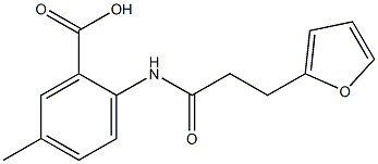 2-[3-(furan-2-yl)propanamido]-5-methylbenzoic acid Struktur