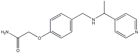 2-[4-({[1-(pyridin-4-yl)ethyl]amino}methyl)phenoxy]acetamide Struktur