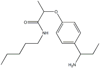 2-[4-(1-aminopropyl)phenoxy]-N-pentylpropanamide Struktur