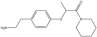 2-[4-(2-aminoethyl)phenoxy]-1-(piperidin-1-yl)propan-1-one Struktur