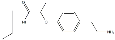 2-[4-(2-aminoethyl)phenoxy]-N-(2-methylbutan-2-yl)propanamide Struktur