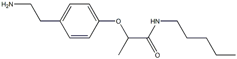 2-[4-(2-aminoethyl)phenoxy]-N-pentylpropanamide Struktur