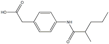 2-[4-(2-methylpentanamido)phenyl]acetic acid Struktur