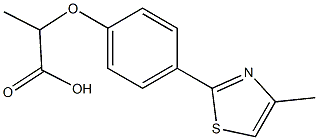 2-[4-(4-methyl-1,3-thiazol-2-yl)phenoxy]propanoic acid Struktur