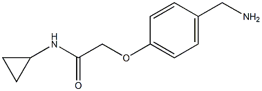 2-[4-(aminomethyl)phenoxy]-N-cyclopropylacetamide Struktur