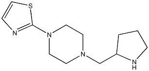 2-[4-(pyrrolidin-2-ylmethyl)piperazin-1-yl]-1,3-thiazole Struktur