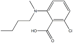 2-[butyl(methyl)amino]-6-chlorobenzoic acid Struktur