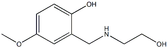 2-{[(2-hydroxyethyl)amino]methyl}-4-methoxyphenol Struktur