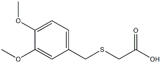 2-{[(3,4-dimethoxyphenyl)methyl]sulfanyl}acetic acid Struktur