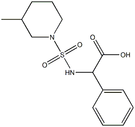 2-{[(3-methylpiperidine-1-)sulfonyl]amino}-2-phenylacetic acid Struktur