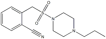 2-{[(4-propylpiperazine-1-)sulfonyl]methyl}benzonitrile Struktur