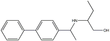 2-{[1-(4-phenylphenyl)ethyl]amino}butan-1-ol Struktur