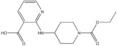 2-{[1-(ethoxycarbonyl)piperidin-4-yl]amino}pyridine-3-carboxylic acid Struktur