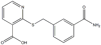 2-{[3-(aminocarbonyl)benzyl]thio}nicotinic acid Struktur