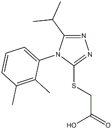 2-{[4-(2,3-dimethylphenyl)-5-(propan-2-yl)-4H-1,2,4-triazol-3-yl]sulfanyl}acetic acid Struktur