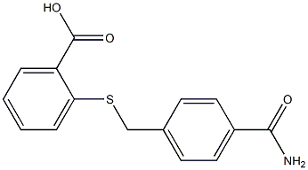 2-{[4-(aminocarbonyl)benzyl]thio}benzoic acid Struktur