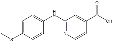 2-{[4-(methylsulfanyl)phenyl]amino}pyridine-4-carboxylic acid Struktur