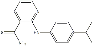 2-{[4-(propan-2-yl)phenyl]amino}pyridine-3-carbothioamide Struktur