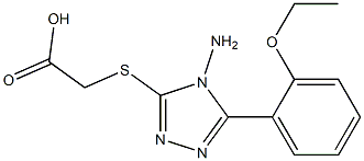 2-{[4-amino-5-(2-ethoxyphenyl)-4H-1,2,4-triazol-3-yl]sulfanyl}acetic acid Struktur