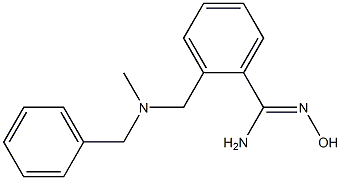 2-{[benzyl(methyl)amino]methyl}-N'-hydroxybenzenecarboximidamide Struktur