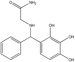 2-{[phenyl(2,3,4-trihydroxyphenyl)methyl]amino}acetamide Struktur