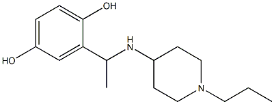 2-{1-[(1-propylpiperidin-4-yl)amino]ethyl}benzene-1,4-diol Struktur