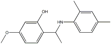 2-{1-[(2,4-dimethylphenyl)amino]ethyl}-5-methoxyphenol Struktur