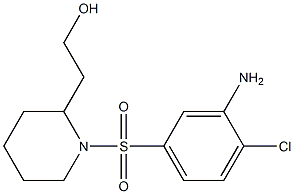 2-{1-[(3-amino-4-chlorobenzene)sulfonyl]piperidin-2-yl}ethan-1-ol Struktur