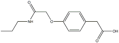 2-{4-[(propylcarbamoyl)methoxy]phenyl}acetic acid Struktur