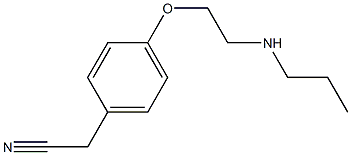 2-{4-[2-(propylamino)ethoxy]phenyl}acetonitrile Struktur