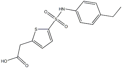 2-{5-[(4-ethylphenyl)sulfamoyl]thiophen-2-yl}acetic acid Struktur