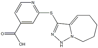 2-{5H,6H,7H,8H,9H-[1,2,4]triazolo[3,4-a]azepin-3-ylsulfanyl}pyridine-4-carboxylic acid Struktur