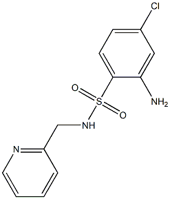 2-amino-4-chloro-N-(pyridin-2-ylmethyl)benzene-1-sulfonamide Struktur